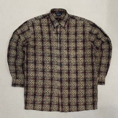 [M~L]단폴 아메카지 패턴 셔츠