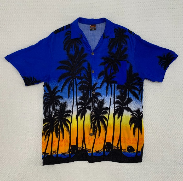 [L-XL]빈티지 하와이안 셔츠