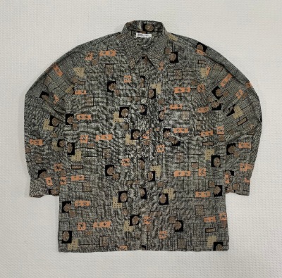 [L~XL]단폴 아메카지 패턴셔츠