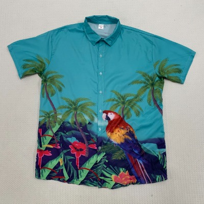 [XXL]앵무새 하와이안 셔츠
