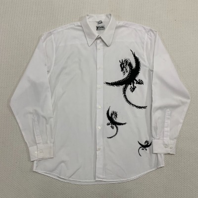 [XL]빈티지 용 나염 셔츠
